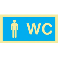 Sinal WC Masculino PVC Fotolum Un.