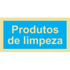 Sinal Produtos de Limpeza PVC Opaco Un.