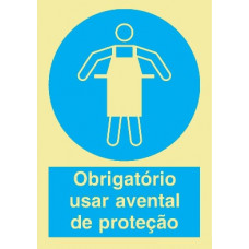 Sinal Obrigatorio Avental Protecção PVC Fotolum Un.