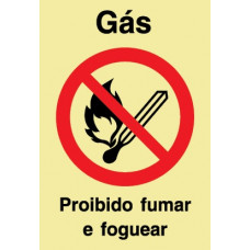 Sinal Proibido Fumar e/ou Foguear PVC Fotolum Un.