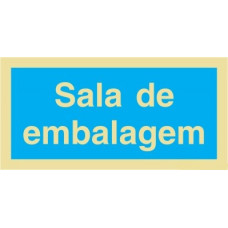 Sinal Sala de Embalagem PVC Opaco Un