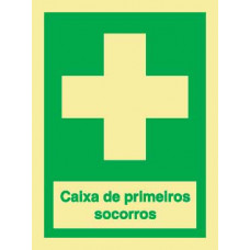 Sinal Cx Primeiros Socorros Info. PVC Fotolum un.